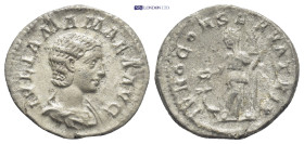 Julia Mamaea. Denarius; Julia Mamaea; Rome, 222-4 AD, Denarius,(20mm, 2.7 g) Rx: IVNO CONSERVATRIX Juno standing l. holding patera and scepter, peacoc...