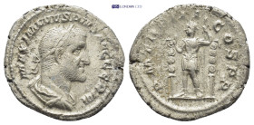 Maximinus I. Thrax (235-238 AD). AR Denarius (20mm, 2.7 g), Rome, 236 AD. Obv. IMP MAXIMINVS PIVS AVG GERM, Laureate, draped and cuirassed bust right,...