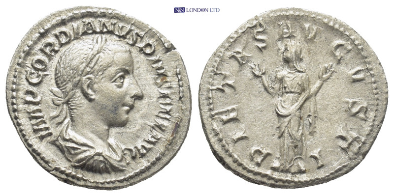 Gordian III (AD 238-244) (20mm, 3.06 g) Obv. Laureate draped bust and cuirassed ...