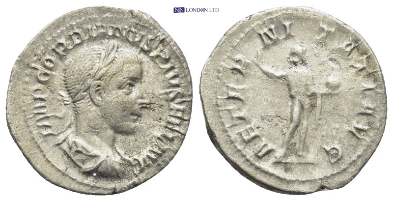 Gordian III AD.238-244. AR Denarius (20mm, 2.8 g). Rome. IMP GORDIANVS PIVS FEL ...