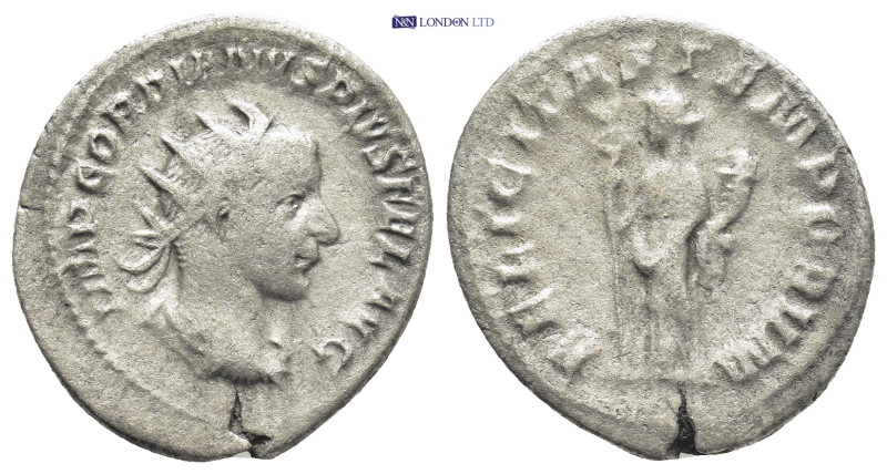 Gordian III, 238 - 244 AD Silver Antoninianus, Rome Mint, (23mm, 3.6 g) Obverse:...