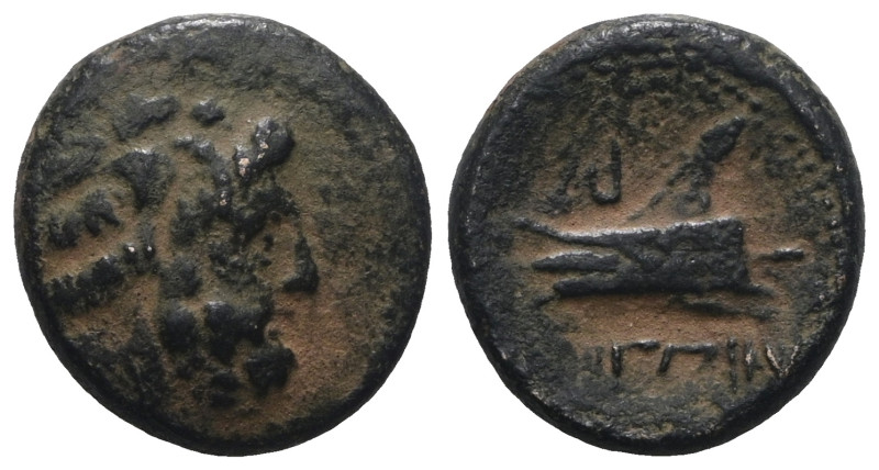 Greek bronze coin. Artificial Sandpatina. Weight 3,01 gr - Diameter 13 mm