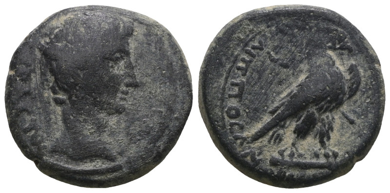 Phrygia, Amorium. Augustus, 27 BC-14 AD. AE.
Obv: [ϹƐΒΑϹΤΟϹ]. Bare head of Augu...