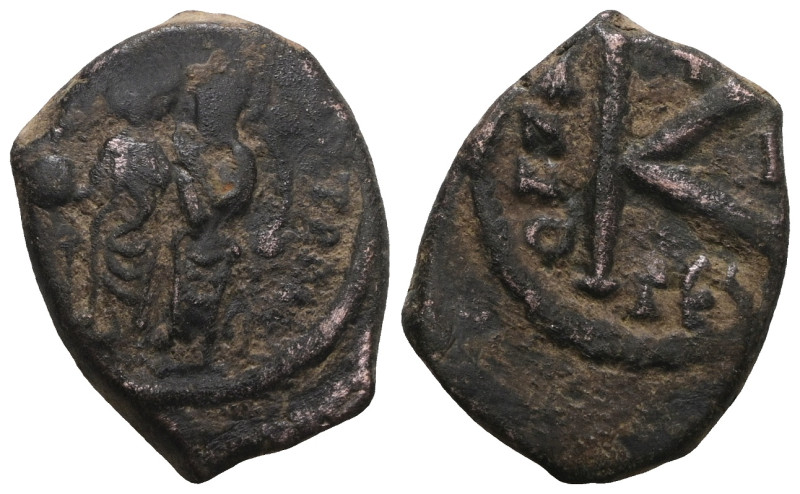 Byzantine bronze coin. Weight 53,66 gr - Diameter 21 mm