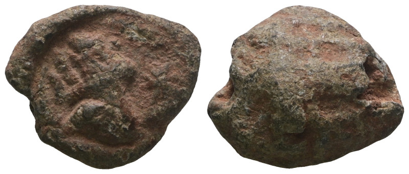 Byzantine seal. Weight 5,24 gr - Diameter 17 mm