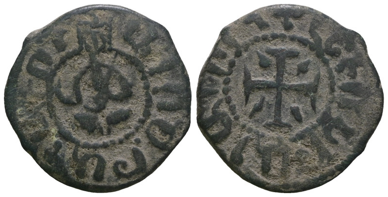 Medieval bronze coin. Weight 4,22 gr - Diameter 20 mm