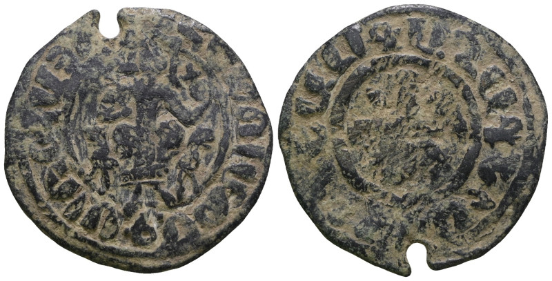 Medieval bronze coin. Weight 7,74 gr - Diameter 29 mm