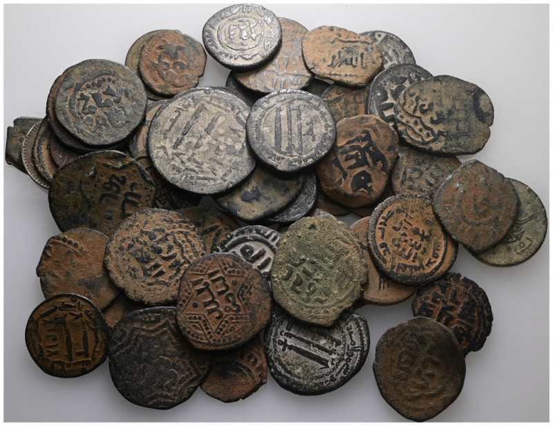 50 pieces of sandpatinated islamic coins. Sold as seen no return.