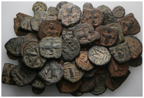 75 pieces of sandpatinated byzantine coins. Sold as seen no return.