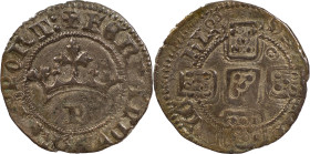 Portugal
D. Fernando I (1367-1383)
Pilarte Porto
Legend obverse: … PORT:
Inedit variant
AG: 08.var 1.90 g
Good XF
