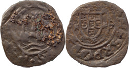 Portugal
D. João III (1521-1557)
Ceitil Lisbon Shield with castels
With 2 rings on the side of the shield
AG: NC 2.38 g Inedit
Fine