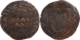 Portugal
D. Sebastião I (1557-1578)
3 Reais Lisbon
Rare variant of 3 lines for the name of the monarch
AG: 16.01 5.98 g
XF