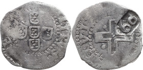 Portugal
D. João IV (1640-1656)
Seal of 60 réis above Half tostão D. Filipe
AG: 113.11 3.24 g
About Fine