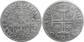 Portugal
D. Pedro Regent (1667-1683)
Half cruzado Lisbon 1682
AG: 57.04 8.26 g
XF