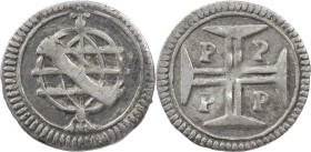 Portugal
D. Pedro II (1683-1706)
Vintém of sphere Porto
AG: 19.05 0.58 g
About XF
