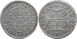 Portugal
D. Pedro II (1683-1706)
12 Vinténs Lisbon 1692
AG: 61.09 8.44 g
Good XF