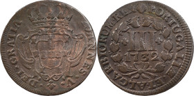 Portugal
D. João V (1706-1750)
3 réis 1732
AG: 12.05 4.19 g
VF