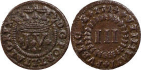 Portugal
D. João V (1706-1750)
3 réis 1714
AG: 11.01 3.36 g
About XF