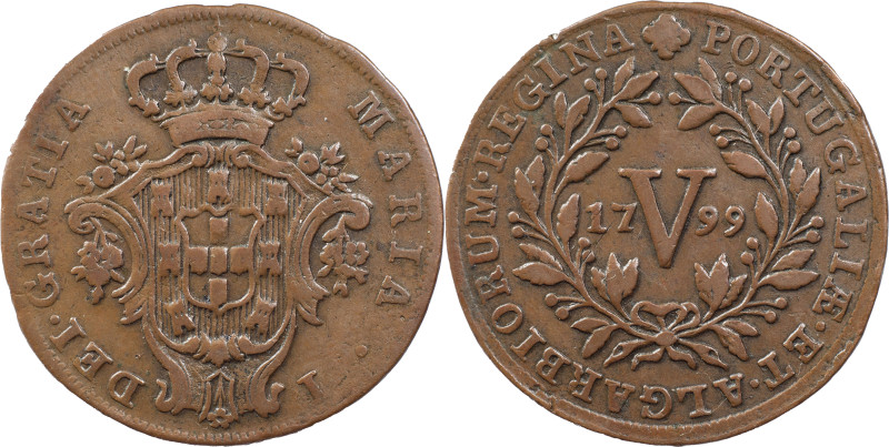 Portugal
D. Maria I (1786-1799)
5 Réis Lisbon 1799
AG: 02.04 7.31 g
XF