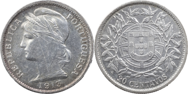 Portugal
Portuguese Republic (1910-Present)
20 centavos 1913 Lisbon
AG: 12.01 5....