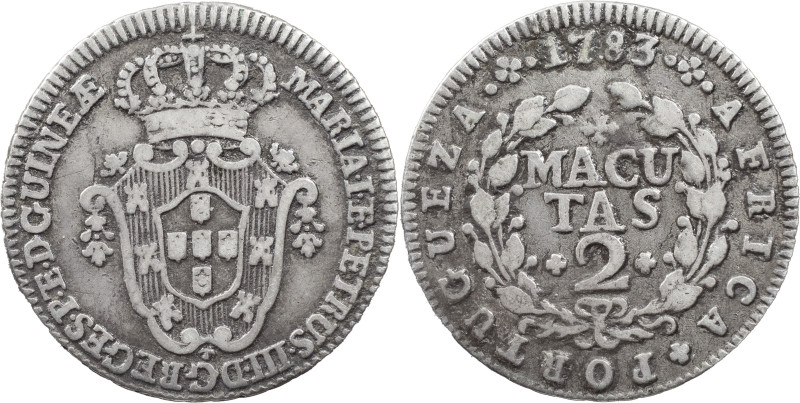 Angola
D. Maria I e D. Pedro III (1777-1786)
2 Macutas 1783
AG: 04.01 2.72 g
XF