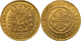 Brasil
D. João Regent (1799-1816)
4000 réis 1809 Bahia
AG: 34.05 7.83 g
Good XF