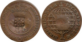 Brasil
D. João Regent (1799-1816)
Seal of shield 1809 Above 10 réis 1781 of D. Maria I e D. Pedro III
AG: 61.02 7.04 g
XF