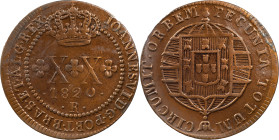 Brasil
D. João VI (1816-1822)
20 réis 1820 Rio of Janeiro
AG: 03.02 5.50 g
XF