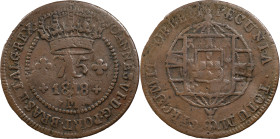 Brasil
D. João VI (1816-1822)
75 réis 1818 Minas Gerais
AG: 10.01 14.13 g
Fine