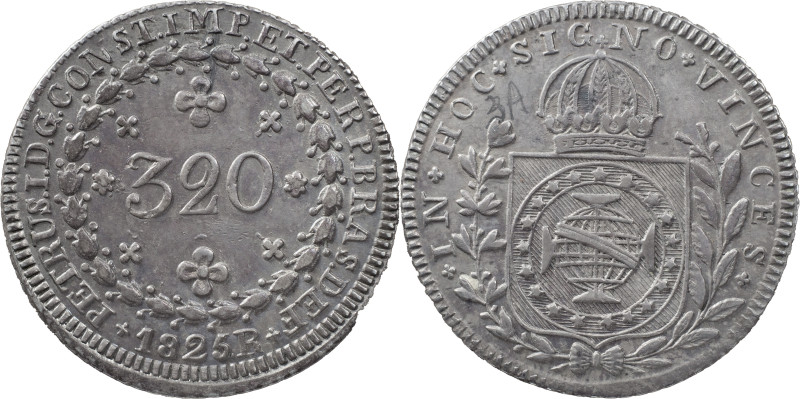 Brasil
D. Pedro I (1822-1831)
320 réis 1825 Rio of Janeiro
KM# 374 8.92 g
AU