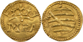 Portuguese India
D. Manuel I (1495-1521)
1/2 Manuel or Mea (240 reais) Ouro 
AG: 13.01 1.69 g
AU