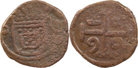 Portuguese India
D. Pedro Regent (1667-1683)
2 Bazarucos 16??
AG: 03.? 4.13 g
About Fine