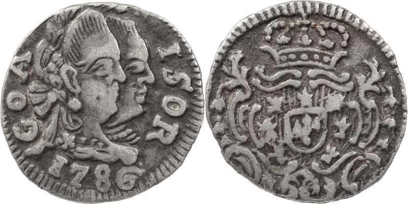 Portuguese India
D. Maria I e D. Pedro III (1777-1786)
Half Pardau 1786 Goa
AG: ...