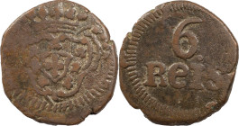 Portuguese India
D. Maria I (1786-1799)
6 réis Goa
AG: 10.03 3.83 g
VF