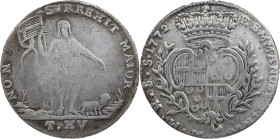 Order of Malta
D. Manuel Pinto da Fonseca (1741-1773)
15 Tari 1772
AG: 27.01 13.86 g
XF