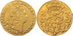 Portugal
D. João V (1706-1750)
Half escudo Lisbon 1738
AG: 110.16 1.55 g
XF