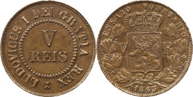Portugal
D. Luís I (1861-1889)
Pattern of 5 réis 1863
Smaller size variant
AG: E3.04 3.06 g
AU