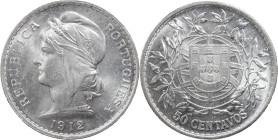 Portugal
Portuguese Republic (1910-Present)
50 centavos 1912
AG: 18.01 12.40 g
UNC