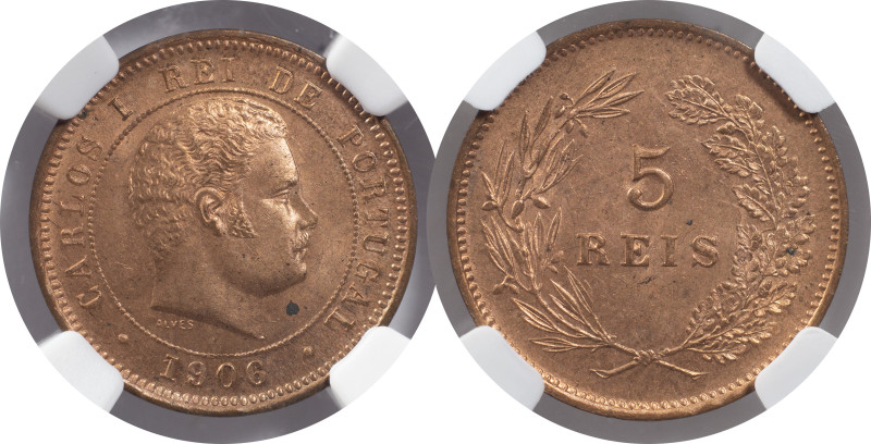 Certified Coins
Portugal
D. Carlos I 5 réis 1906
NGC MS 63 RB