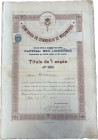 Portugal
Company do Comércio de Moçambique 1918. Title of 1 stock. With beautiful signatures and stamped. 
AU