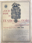 Portugal
Society Teatro de S. João 1920. Title of 5 stocks. 
Owner BANCO PINTO & SOTTO MAYOR. Signed and stamped.
UNC