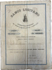 Portugal - Banco Lusitano Sociedade Anonyma R.L. 1868. 
Title of 1 stock. Signed and stamped. Good XF