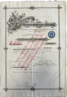Portugal - Banco Commercial do Porto 1894. Title of one
stock. Signed ans stamped. Good XF