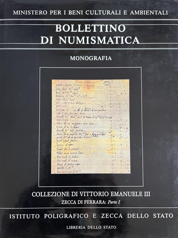 A.A.V.V. - Bollettino di Numismatica Monografia 3.1 anno 1987. Collezione di Vit...