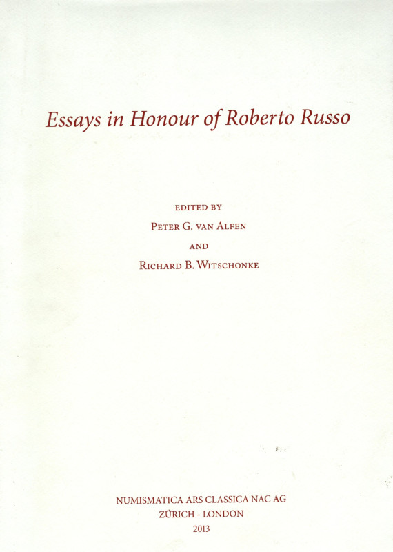 AA.-VV. - Essay in honor of Roberto Russo. Zurich-London, 2013. pp. xviii - 408,...