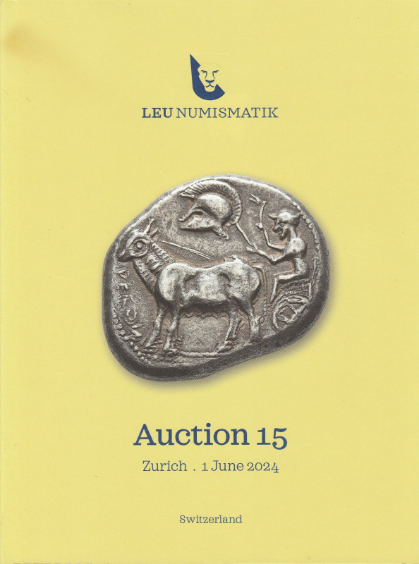 LEU NUMISMATIK. Auction 15 Zurich 1/6/2024 Cartonato con sovracoperta, pp.312, n...