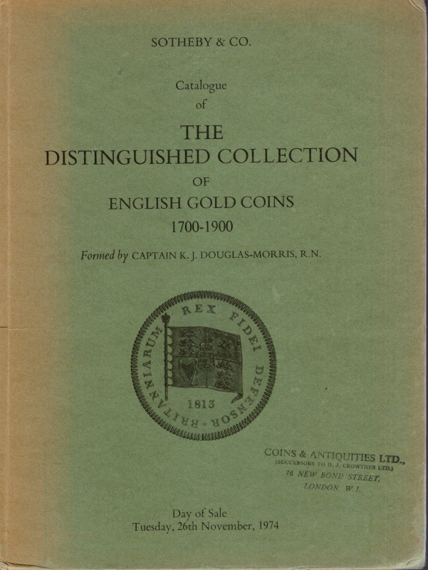 SOTHEBY & CO. London, 26 - November, 1974. Catalogue of the dinstinguisched coll...