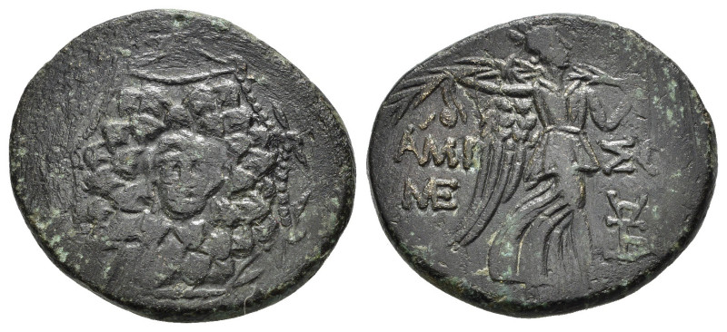 PONTO. circa 95-85 a.C. Amisos. AE (9,88). D/ Egida; R/ Vittoria incedente a des...