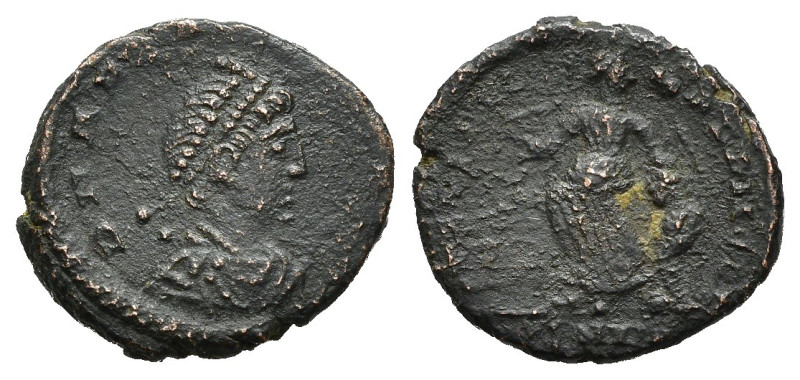 ARCADIO (383-408). Cizico. AE4. AE (1,33 g). D/ D N ARCADIVS P F AVG, busto diad...