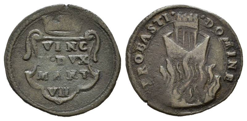 MANTOVA. Vincenzo II Gonzaga (1626-1627). Mezzo grossetto. Mi (1,55 g). Scritta ...